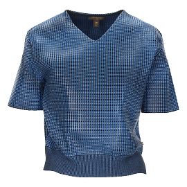 Top con scollo a V Louis Vuitton Blu