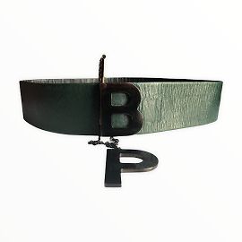 Autre Marque BERNARD PERRIS Cintos T.Couro XS Internacional Verde