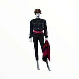 Yves Saint Laurent-YVES SAINT LAURENT Cinturones T.cm 85 cuero-Rosa
