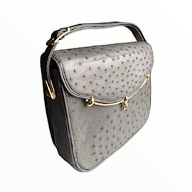 Autre Marque-NON SIGNE / UNSIGNED  Handbags T.  Ostrich-Grey