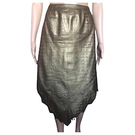 Thierry Mugler-MUGLER  Skirts T.fr 38 Leather-Golden