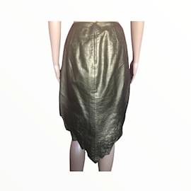 Thierry Mugler-MUGLER  Skirts T.fr 38 Leather-Golden