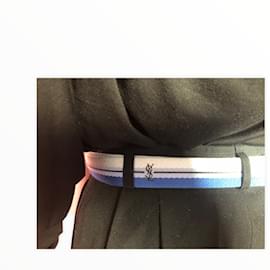 Yves Saint Laurent-YVES SAINT LAURENT Cinturones T.Internacional L Algodón-Azul