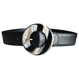 Yves Saint Laurent-YVES SAINT LAURENT  Belts T.cm 75 Leather-Black