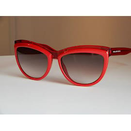 Alexander Mcqueen-ALEXANDER MCQUEEN Sonnenbrille T.  Plastik-Rot