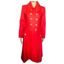 YVES SAINT LAURENT  Coats T.fr 34 WOOL Red