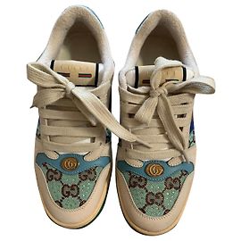 Gucci WOMEN'S SCREENER SNEAKER WITH CRYSTALS Red Multiple colors Green Cream Navy blue Light blue