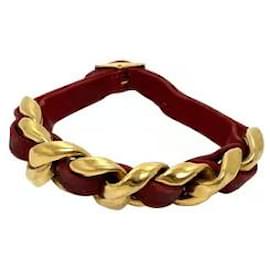 Chanel-Chanel CC Coco Mark Chain Bracelet-Red