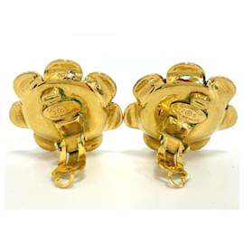 Chanel-*Chanel-Ohrringe mit Blumenperlen aus Weiß- und Schwarzgold-Mehrfarben