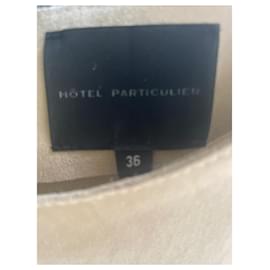 Hôtel Particulier-Robe en cuir ‘ ´ veau velours’´-Beige