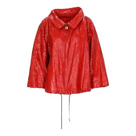 Gianfranco Ferré Exotic Leather Jacket Red