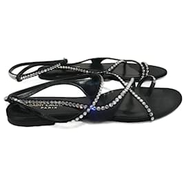 Saint Laurent-SAINT LAURENT  Sandals T.EU 39 cloth-Black