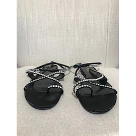 Saint Laurent-SAINT LAURENT  Sandals T.EU 39 cloth-Black