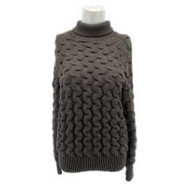 BERLUTI Strickwaren T.fr 38 Wolle Khaki