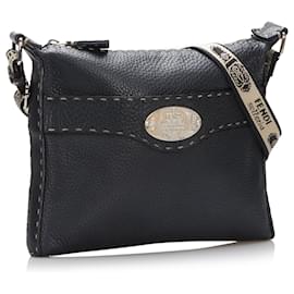 Fendi-Sac à bandoulière Fendi Selleria noir-Noir