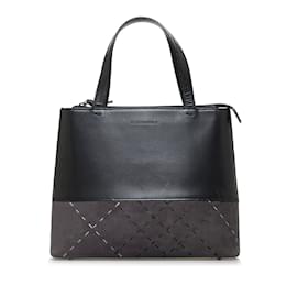 Burberry-Leather & Suede Handbag-Black