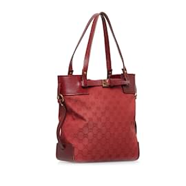 Gucci-GG Canvas Tote Bag 107757-Red