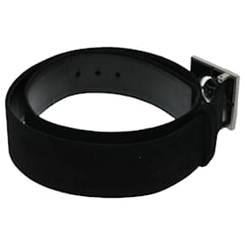 Chanel-CHANEL Cintura in camoscio 39.4"" Black CC Auth bs5130-Nero