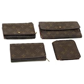 Louis Vuitton-LOUIS VUITTON Monogramm Geldbörse 4Stellen Sie LV Auth ti ein1070-Monogramm