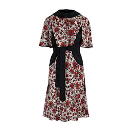 Louis Vuitton-Louis Vuitton Red Black Floral Printed Dress-Multiple colors