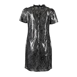 Michael Kors-Vestido de renda com lantejoulas Michael Kors-Prata