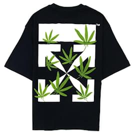 Off White-Off-White Weed Arrows-print OVERSIZE T-shirt-Black