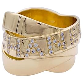 Chanel-Chanel ring, "Bolduc Signature", yellow gold, diamants.-Other