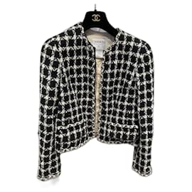 Chanel Jackets Black Beige