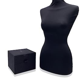 Yves Saint Laurent-Estojo de tecido preto para armazenamento de joias e bugigangas-Preto