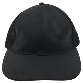 **Gorra de malla negra Gucci Negro