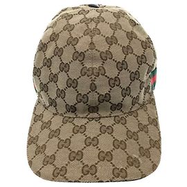 ** Boné Marrom Gucci Marrom