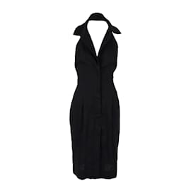 Vivienne Westwood-Vivienne Westwood Schwarzes Neckholder-Kleid mit Kragen-Schwarz