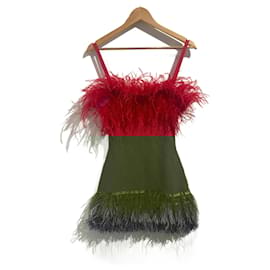 Staud-Vestidos STAUD T.Viscose Internacional S-Vermelho