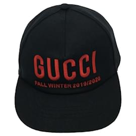 **Gorra Gucci de Algodón Negro Negro Roja