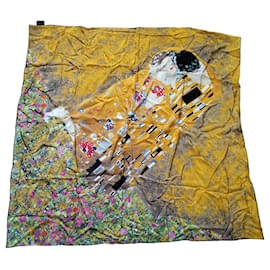 Autre Marque-Foulard en soie Klimt-Multicolore