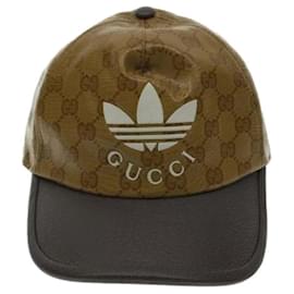 Gucci-** Boné GUCCI x adidas Camel-Marrom