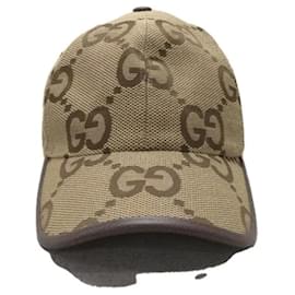 Gucci-**Gucci Brown Cotton Cap-Brown