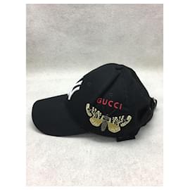 Gucci-**Gucci Black Cotton Cap-Black