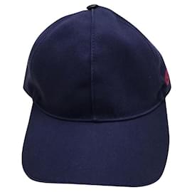 Gucci-**Casquette en coton bleu marine Gucci-Bleu Marine