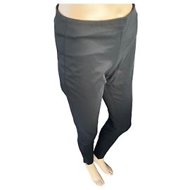 Balenciaga Black Stretch Pants Rayon Black