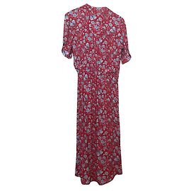 Robe Zadig & Voltaire RIMA Rouge à Imprimé Fleuri Viscose Multicolore