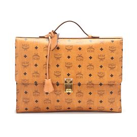 MCM Visetos Business Bag Brown