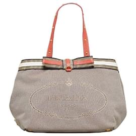 Prada-Handtasche mit Canapa-Logo-Bronze