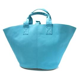 Hermès-Hermes Tote Bag With Pouch-Blue