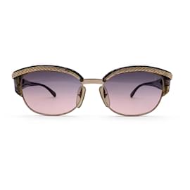Christian Dior-occhiali da sole vintage 2589 49 Lenti bicolore marmorizzate 135MM-Nero