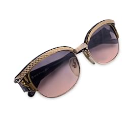 Christian Dior-gafas de sol vintage 2589 49 Lentes Bicolores Jaspeados 135MM-Negro