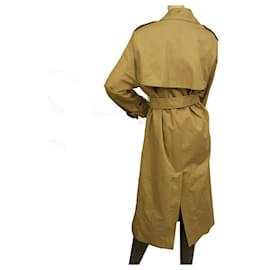 Saint Laurent-Saint Laurent cappotto trench classico con cintura petto foderato beige FR 36 Size-Beige