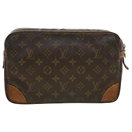 Louis Vuitton-Louis Vuitton Monogram Compiegne 28 Clutch Bag M51845 LV Auth 41644-Monogram