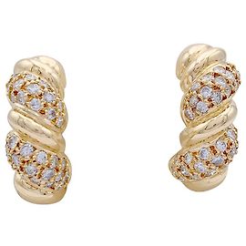 inconnue Pendientes de oro amarillo y diamantes. Otro