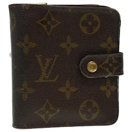 Louis Vuitton-LOUIS VUITTON Monogram Compact zip Wallet M61667 LV Auth 41633-Monograma